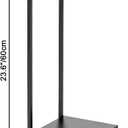 HDANI C End Table,Couch Table That Slide Under,Small Sofa Side Table in Living Room,Bedroom,Black
