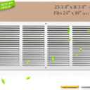 24x10 Steel Return Air Grille, Fits 24"W x 10"H Duct Opening