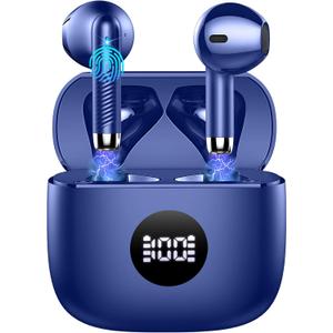 Wireless Earbuds, Bluetooth 5.4 Ear Buds LED Power Display Headphones Bass Stereo, Bluetooth Earbuds in-Ear Noise Cancelling Mic, 40H Playback Mini Case IP7 Waterproof Sports Earphones for Android iOS