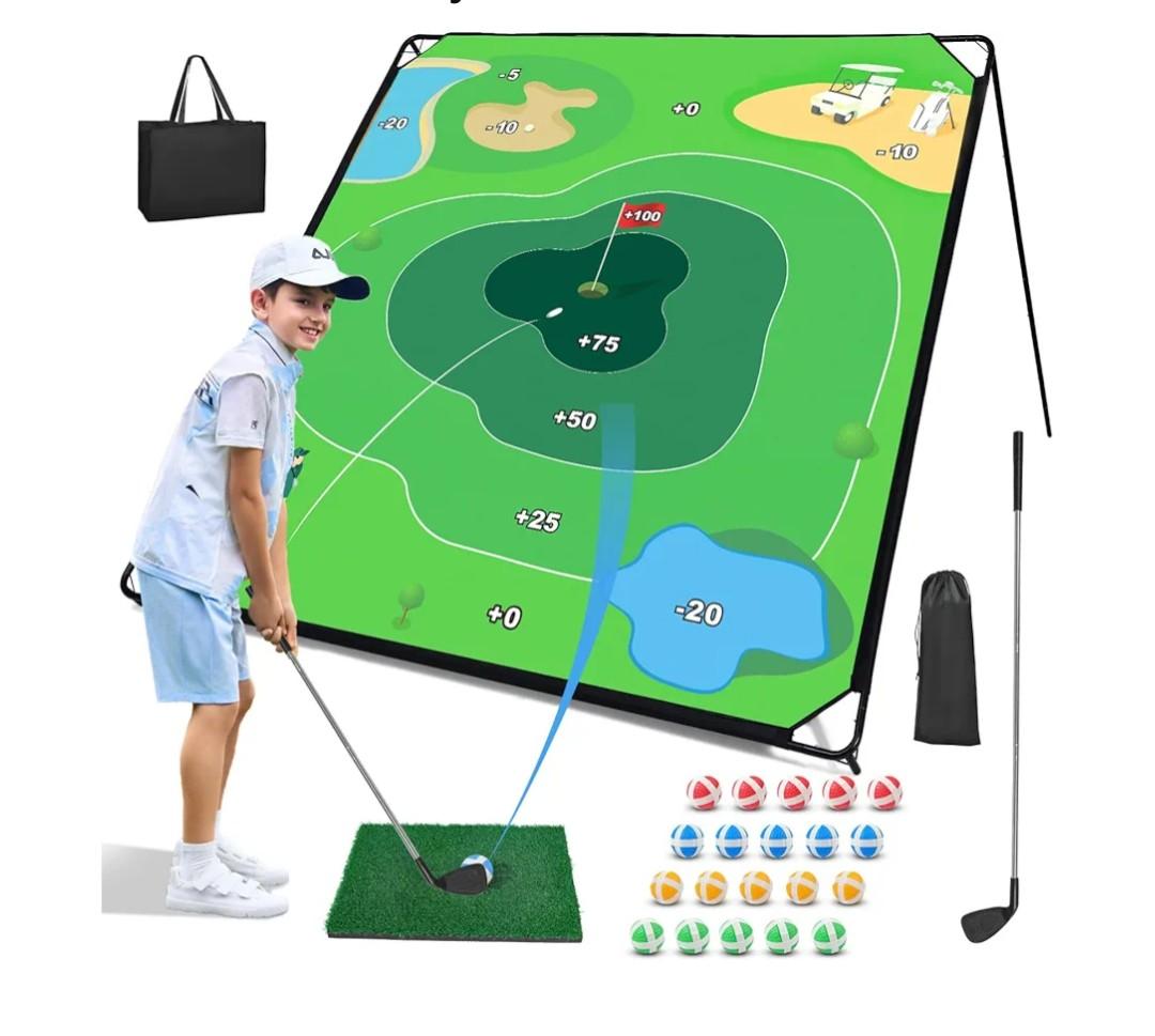 70"x70" Golf Chipping Game Practice – Portable Training Game for Indoor & Outdoor Use, Improve Short Game Accuracy for Adults, Juniors & Beginners (70"x70" Golf Chipping Game)