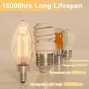 12-Pack E12 LED Bulb, 60 Watt Equivalent, Dimmable 2700K Warm White Light, B11 Chandelier Light Bulbs, 5.5W 500LM Candelabra LED Light Bulbs for Ceiling Fan Home Decor