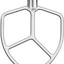 Stainless Steel Flat Beater for KitchenAid 5qt-6qt Bowl-Lift Stand Mixer, Fit for Professional 5 Plus and Professional 600 Seris Mixer K5 KG25 KV25 KP26 KT26, Heavy Duty and Dishwasher Safe