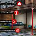 Adjustable Jack Post, 55" to 99" Floor Pole Jack with Turning Bar, Heavy Duty House Floor & Beam Support for Basement, Crawlspace, Leveling, Roof Framing, Construction, 2-Pack