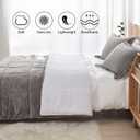 Seward Park Grey Sherpa Comforter Set Twin XL Size, All Season Soft Warm Fleece Spring Blanket, Winter College Dorm Bedding Sets with 1 Pillow Sham