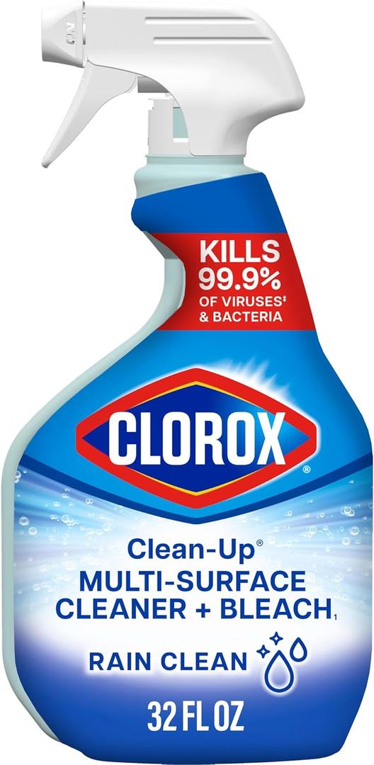 CLOROX Clean-Up Multi-Surface Cleaner with Bleach, Rain Clean, Spray, 32 Fl Oz (Package May Vary)