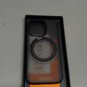 TORRAS 360Rotatable Ring for iPhone 15 Pro Case, Compatible with MagSafe 15 Pro Case with Stand Translucent Slim Protective Ring Holder Military Grade Shockproof Cover for 15 Pro 2023, Black