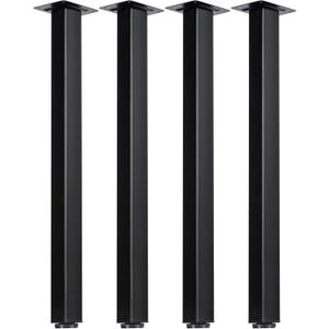 LCSDLHLSY Table Legs 28 inch, Adjustable Metal Furniture Legs,DIY Computer Desks Legs, Coffee Desks, Dining Table with Floor Protectors.