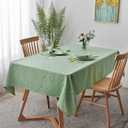 maxmill Jacquard Tablecloth Damask Design Water Resistance Antiwrinkle Heavy Weight Soft Table Cloth for Buffet Banquet Parties Event Holiday Dinner Rectangle 60 x 84 Inch Taupe (Sage Green)
