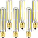 E17 LED Tubular Light Bulbs 6W,T20 Dimmable Led Light Bulbs 60 Watt,4000K Daylight,Led Tube Bulb for Refrigerator,Exit Sign Light,Freezer,600lm,6Pack.