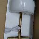 Oneach 9" Cordless Table Lamp, Gold Rechargeable Battery Operated Lamp, 3-Way Stepless Dimming Touch Lamps, Small Glass Bedside Nightstand Light for Bedroom Dining Table Living Room Shelf Decor