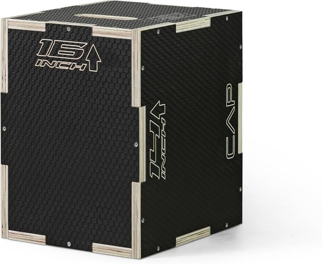 CAP Barbell 3-in-1 Rubber Textured Plyometric Box 16in x 14in x 12in