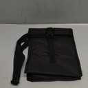 Insulated Foldable Lunch Bag With Ajustable Strap- Lightweight Portable Lunch Box for Men, Women, Office, Work, Picnic, Hiking and Beach (Black(Hard Fabric))