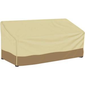 iCOVER Patio Sofa Loveseat Cover, Rainproof Outdoor Furniture Set Covers Waterproof Deep Lounge Protection, Easy On/Off, Buckles Drawstring Design,90"x34"x32" (LxDxH) (Sand)