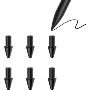 4 x 6PCS Replacement Tips Compatible with Remarkable Paper Pro Pen, Durable & Precise Carbon-Filled Pro Pencil Nibs Black
