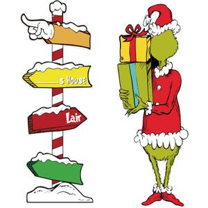 47in Christmas Yard Signs Decorations Outdoor with 2 Fairy String Light, Xmas Decor Outside for Holiday Yard Fence Garden Lawn(Style7)