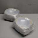 Joyido 100PCS Clear Gold Plastic Bowls - 12 oz Clear Disposable Salad Bowls - Heavy Duty Disposable Soup Bowl - Fancy Plastic Ice Cream Bowl for Weddings, Parties, Dinners, Catering, Picnics