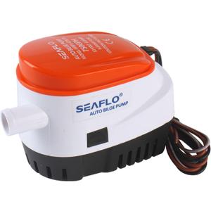 SEAFLO 06 Series Automatic Submersible Bilge Pump - 750GPH, 12V, 3/4" Outlet,All-in-One Pump and Float Switch, Snap-Off Strainer, Compact for Marine Boat Yacht, CE Rohs Certified