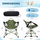 Kids Hammock Chair,Adjustable Kids Camping Chair,Folding Chair with Stand,Portable Hammock Chair for Camping, Travelling and Patio,Green,Supports 135 LBS