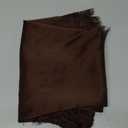 MakeMeChic Women's Lace Satin Asymmetrical Tops Spaghetti Strap Contrast Mini Dress (Brown, Small)