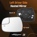 maXpeedingrods Driver Side Heated Mirror Glass Replacement for Toyota Sienna 2014 2015 2016 2017 2018 2019 2020, Right Side Rear View Mirror Glass 8790608080