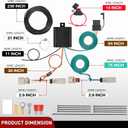 Nilight 4 Pin Trailer Wiring Harness Kit 56468 Vehicle Standard 4 Way Connector Custom for 2021 2022 2023 2024 Ford Bronco with LED taillights Simple Fit Tow Hitch