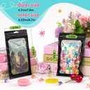 Funfery 300 Pack Smell Proof Resealable Bags for Food Storage,Mylar Clear Bags 4.7x7.9 Black Packaging Bag- Edibles,Odorless Scent Proof Bag for Cookies, Zip Foil Pouch for Small Business