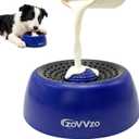 Slow Feeder Dog Bowls, Rolling Ball Dog Lick Bowl, Non-Slip Design, Interactive Dog Licking Toy & Dog Enrichment Toys, Dog Lick Ball Bowl for Wet Food, Yogurt, Bone Broth, Nutrient Solution (Blue)