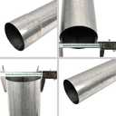 409 Steel 5'' Inch OD Straight Exhaust Pipe Mandrel Tubing Pipe 48" / 4 Ft Long Custom Fitment For Exhaust System