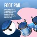 Soulmate Bongo Drum 4'' and 5'' Set for Adults Beginners, Tunable Natural Skin Bongos Percussion Instruments With Tuning Wrench (Blue)