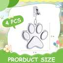 Lounsweer 4 Pack 2" Rust-proof Paw Print Garden Flag Weight Metal Windproof Garden Flag Weights for Bottom of Flags