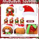16 Pack Christmas Mini Stuffed Animal Bulk Plush Dogs for Kids 4'' Small Stuffed Puppy with Hat Scarf Plushies Dog Toys Gifts for Christmas Xmas Birthday Party Favors