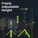 STEELITE Camping Emergency Light 2700 Lumens 12000mAh with Adjustable Tripod Stand, IP65 Waterproof Cordless Work Light, Magnetic Base, Telescopic, for Camping Outdoor Work Garage, Green