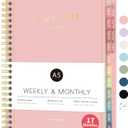 Aug 2026 - Dec 2027 Planner, Forvencer 17 Month Academic Planner 2026-2027, 6.3" x 8.4", Calendar Planner Weekly and Monthly, Daily Agenda Book, College School Supplies for Student Teacher, A5, Pink
