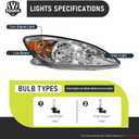Headlights for 2002 2003 2004 Toyota Camry LE XLE