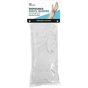 Disposable Lightweight Durable Powder & Latex Free Vinyl Gloves (12 Count)