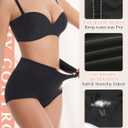 Tummy Control Shapewear for Women Body Shaper Panties Seamless Shapewear Compression Underwear Panty Girdle (Black)