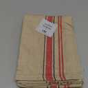 DII French Stripe, Kitchen Collection, Red, Dishtowel Set, 3 Count