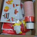 Birthday Party Supplies Kit,188Pcs Anime Themed Disposable Tableware Kit with Plates, Napkins Cups Forks Tablecloth Banner Balloons & Gift bags, Cartoon Birthday Decorations Set for 24 Guests