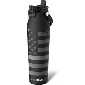 Frost Buddy 32oz Bottle Buddy with Straw & Chug Lid | Leak-Proof Stainless Steel | 24-Hours Cold | Sweat-Proof, Cup Holder Friendly | Ideal for Gym, Travel, Sports & Everyday Hydration