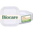 Biocare 7 Inch Square Plates (25 Pack) 100% Compostable Sugarcane Bagasse Heavy Duty, Eco-Friendly, Biodegradable, Disposable 7 Inch Square Plate, 1000 Pieces