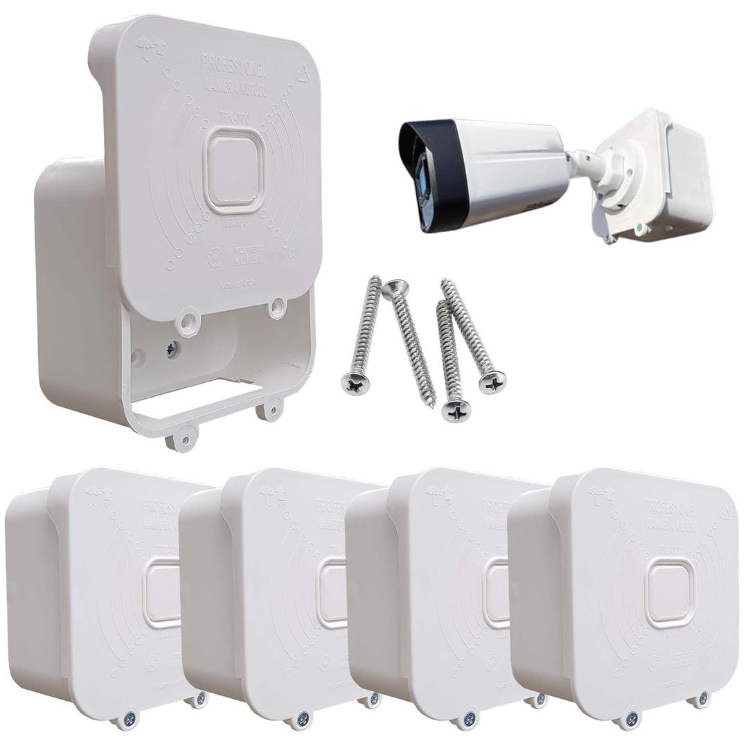 PRO-100 Universal CCTV Camera Junction Box, Easy Maintenance with Sliding Service Cover | (4 Pack)