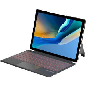 Surface Pro 7 Keyboard, Bluetooth Keyboard for Microsoft Surface Pro 7 Plus/ 7/6/ 5/4 /3, Multi-Gesture Touchpad, 7 Color Backlight, Magnetic Detachable (Grey)