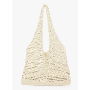 WHIPPY Crochet Tote Bag for Women Cute Crochet Mesh Beach Tote Summer Vacation Aesthetic Boho Knit Bag for Women Shoulder