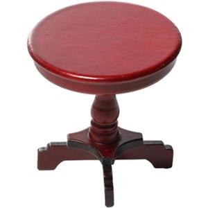 Amosfun Dollhouse Coffee Table Mini End Table Small Wooden Dollhouse Furniture Living Room Scene Decoration 2.04 x 1.96 x 1.96 Inches