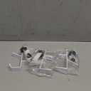 Fireplace Stocking and Garland Hanger, 2 in 1 Mantel Hanger for Garland, Fireplace Stocking Holders for Mantle Garland Hooks for Xmas Holiday Home Party Decoration,Fits 0.31-3.5Mantles (White, 3)