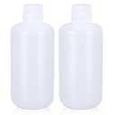 ASEVAT 1000ml/33.8 oz Narrow Mouth Round Chemical Container, Plastic Leak Proof HDPE bottle, Lab Reagent Bottles, Water Sample Bottles (2 Pcs) (Translucence)
