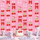 Cherry Party Decorations,She's The Cherry On Top Theme Hanging Swirl,Cute Summer Red and Pink Cherries Foil Swirls for Birthday Baby Shower Wedding Bridal Shower Girls