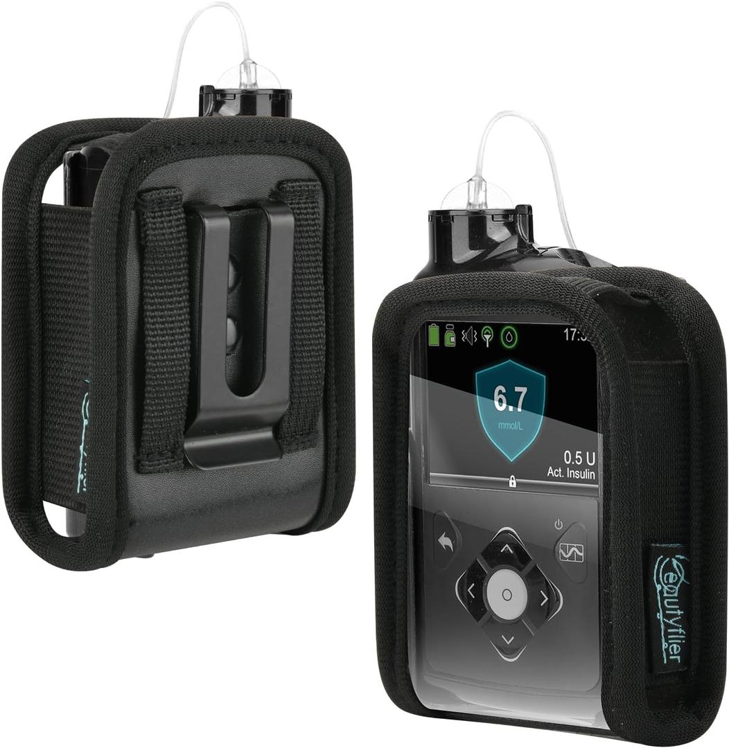 Beautyflier Insulin Pump Holder for Medtronic MiniMed 630G 640G 670G 770G Pumps, Carry-On Case to Protect Your Insulin Pump Accessories, Pump Case with Insulin Pump Belt Clip for Diabetic, Case Only