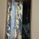 Visual Art Decor Large 5 Pieces Abstract Black and Gold Canvas Wall Art Pictures for Home Living Room Bedroom Decoration (Wave, Total 50x24)