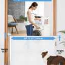 Veraste Retractable Baby Gate for Doorways and Stairs, Mesh Safety Gate for Pet, Indoor & Outdoor Use, One-Hand Operation, Easy Installation, 33.6" Tall, Expands to 55" Wide White,33.6"x55"